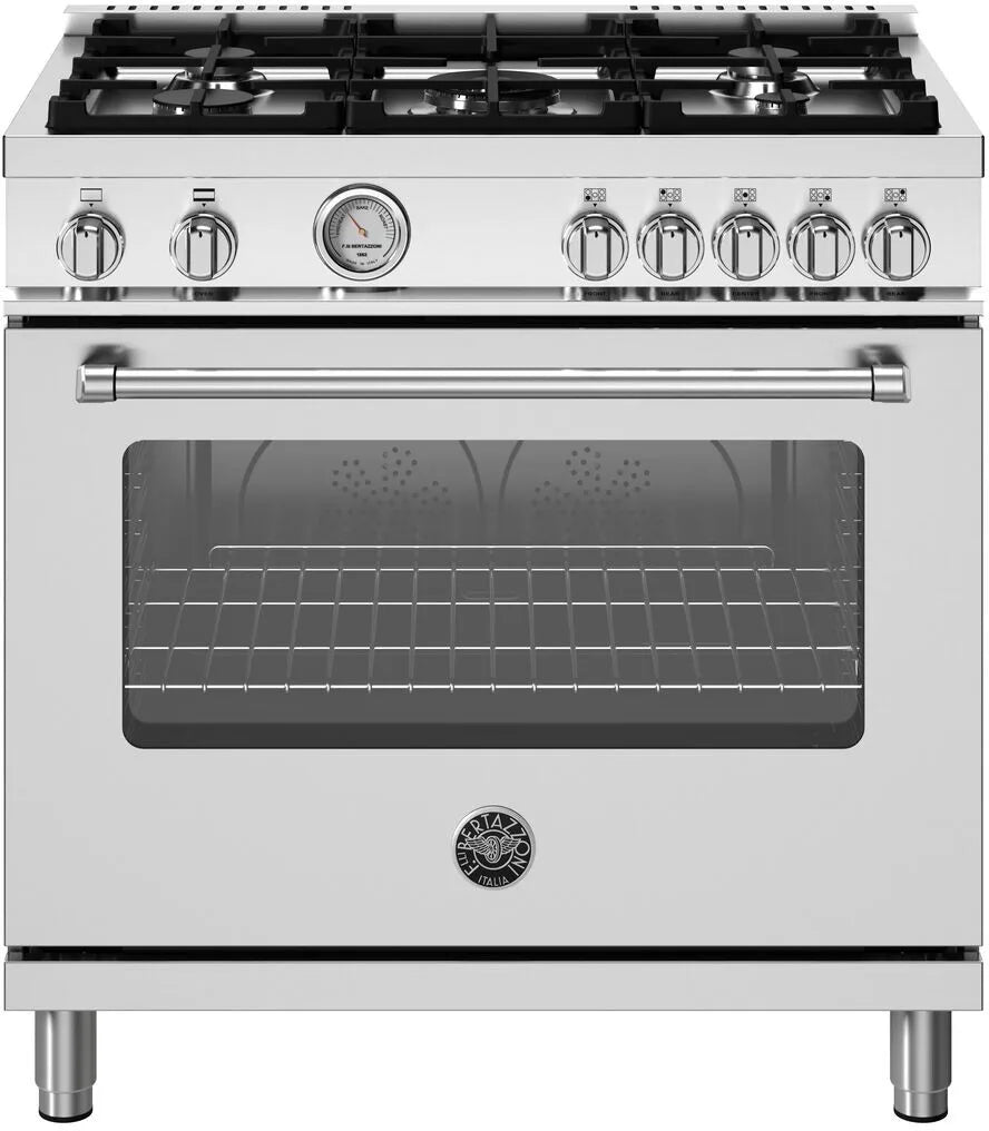 Estufa de gas 36" Master series 5 Burners Nero