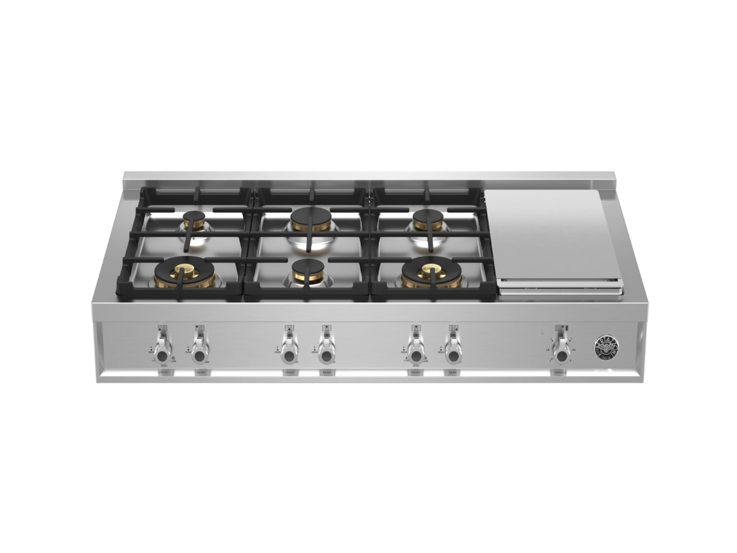 Parrilla de gas 48" 6 zonas + Griddle Profesional Series