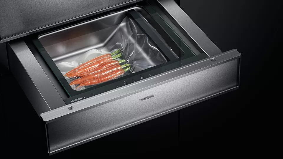 400 series vacuum-sealing drawer Stainless steel behind glass