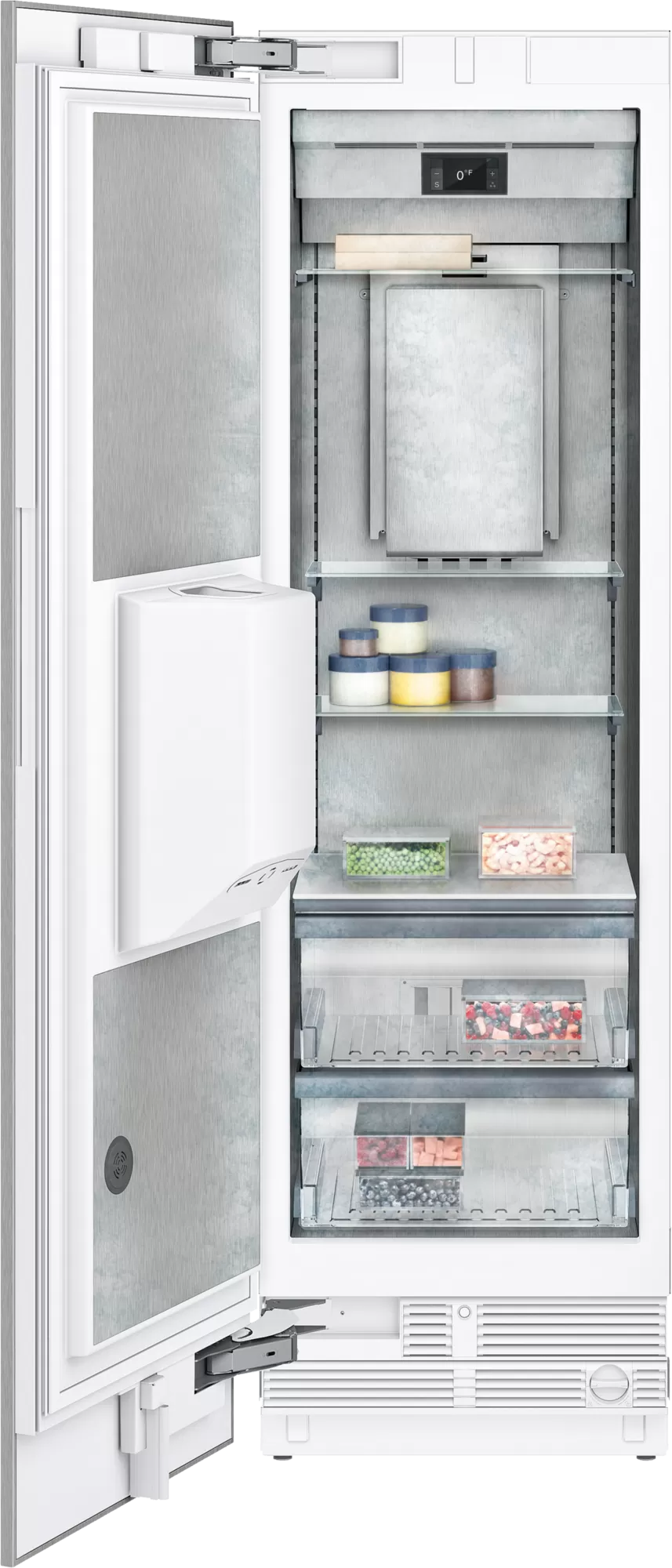 Congelador 24" Panelable 400 series con ice maker y agua LHR