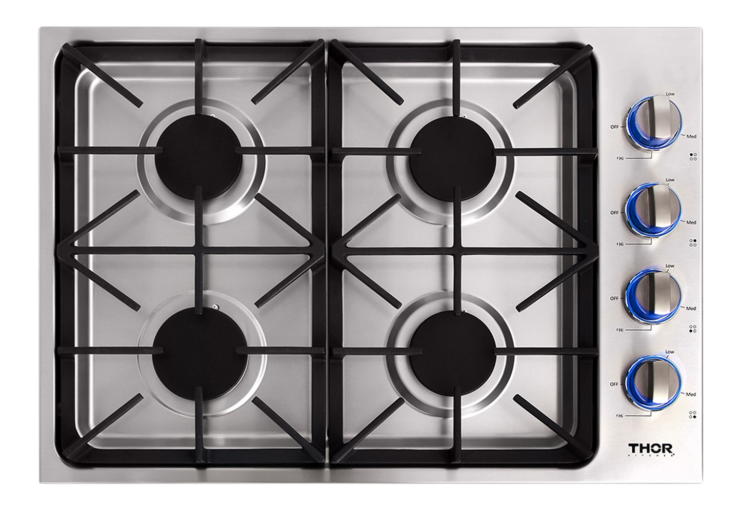 Parrilla de gas 30" Professional Drop-In 4 zonas