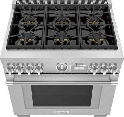 Estufa 36" Pro Grand® 6 zonas Stainless Steel